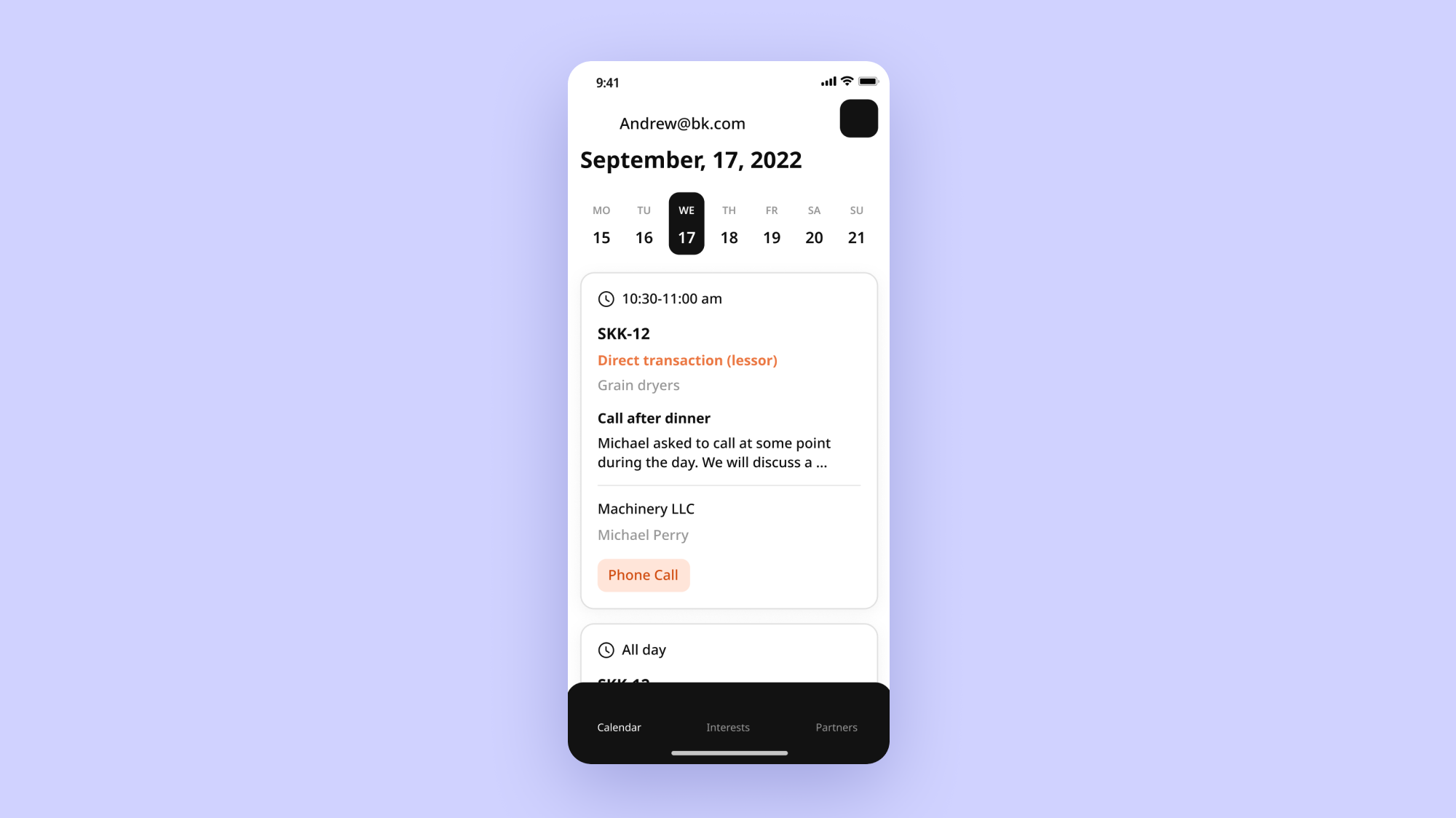 the calendar
